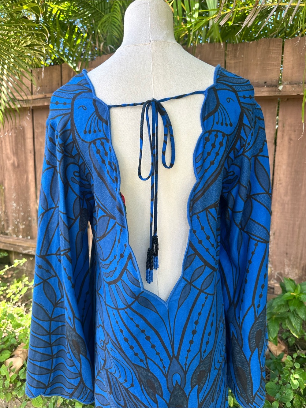 FARM Rio Kimono Sleeve Open-Back Mini Dress Size S - Picture 6 of 12